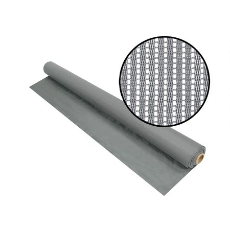 PHIFER Vinylcoated Fiberglass Exterior Sun Control Screening, 36 x 100', Silver Gray, 57x16 Mesh, One Roll 3003582